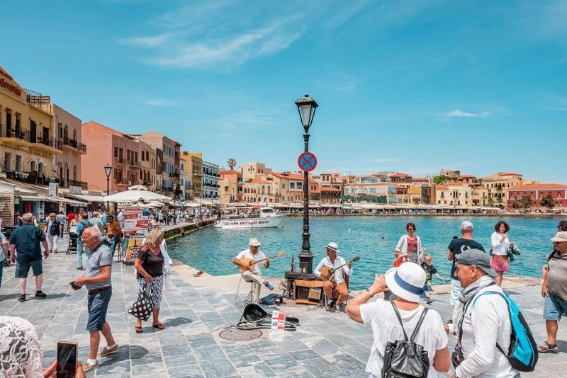 wenecki port i stare miasto w Chanii na Krecie